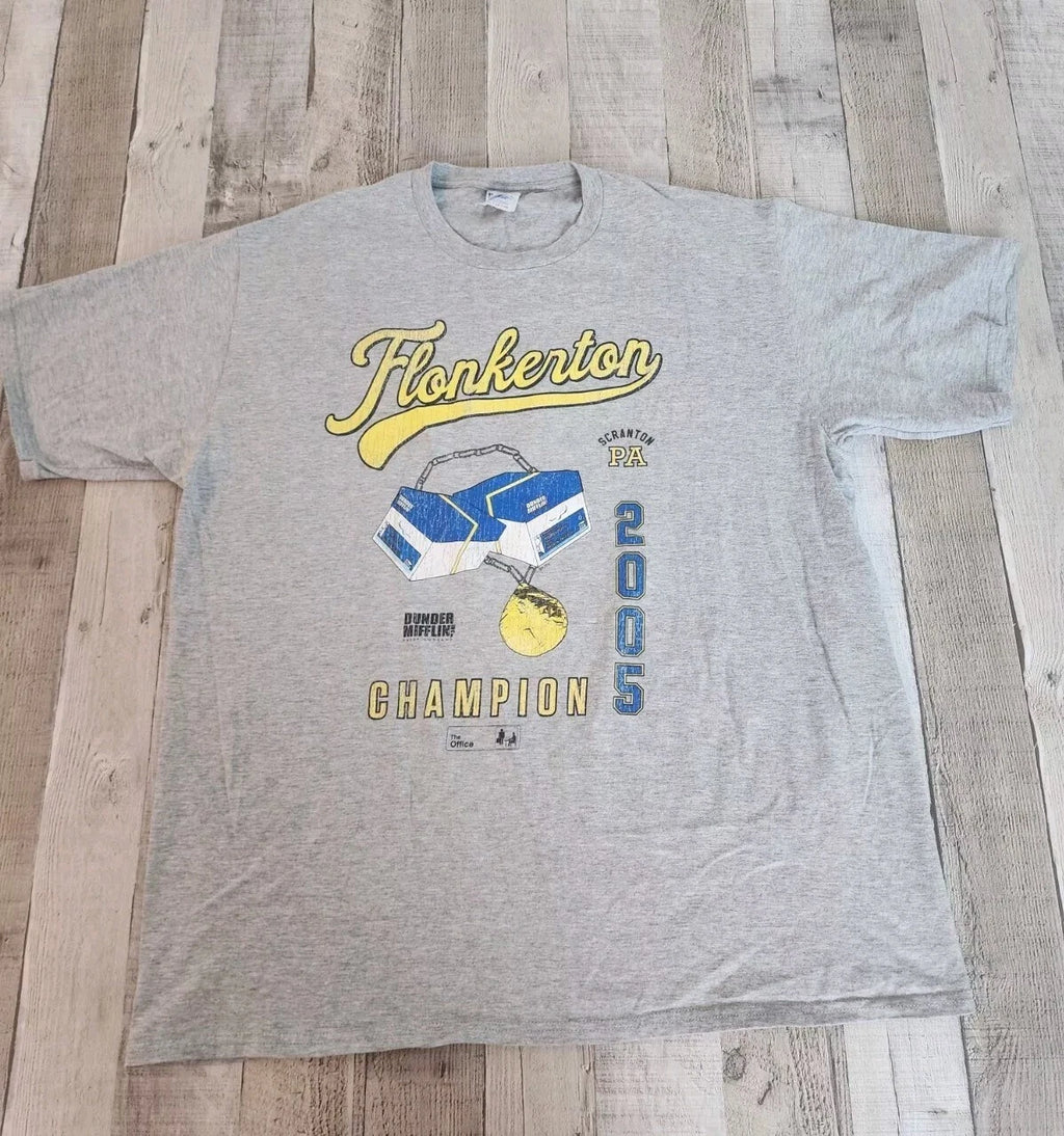 Retro The Office 2005 Flonkerton Champion T-shirt Gray XL