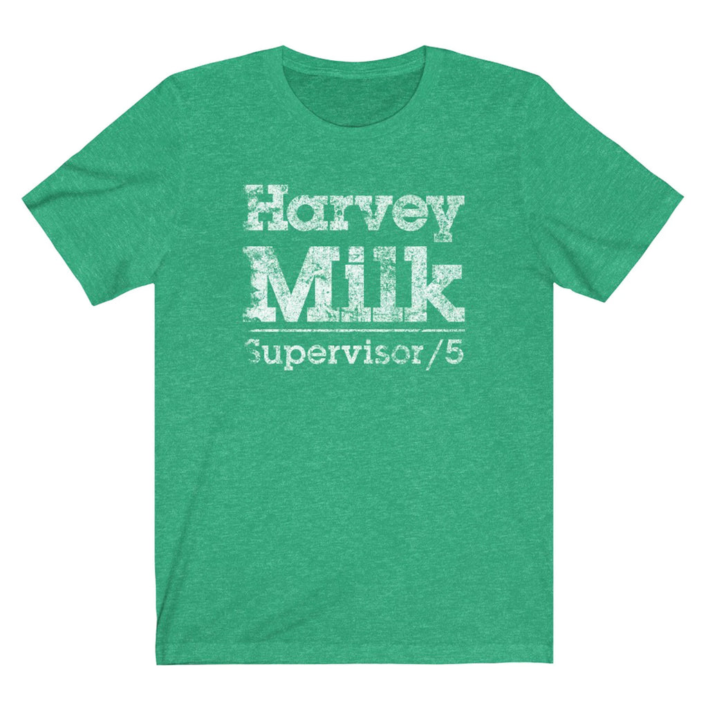 HARVEY MILK "Vintage Look" 50/50 Blend Gym T-Shirt - San Francisco LGBTQ dnc