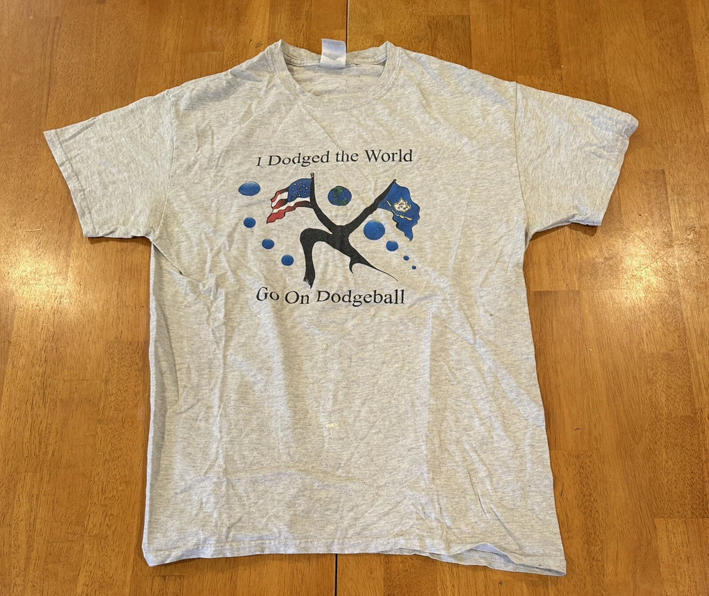 I Dodged the World Go On Dodgeball t shirt Medium Law Offices