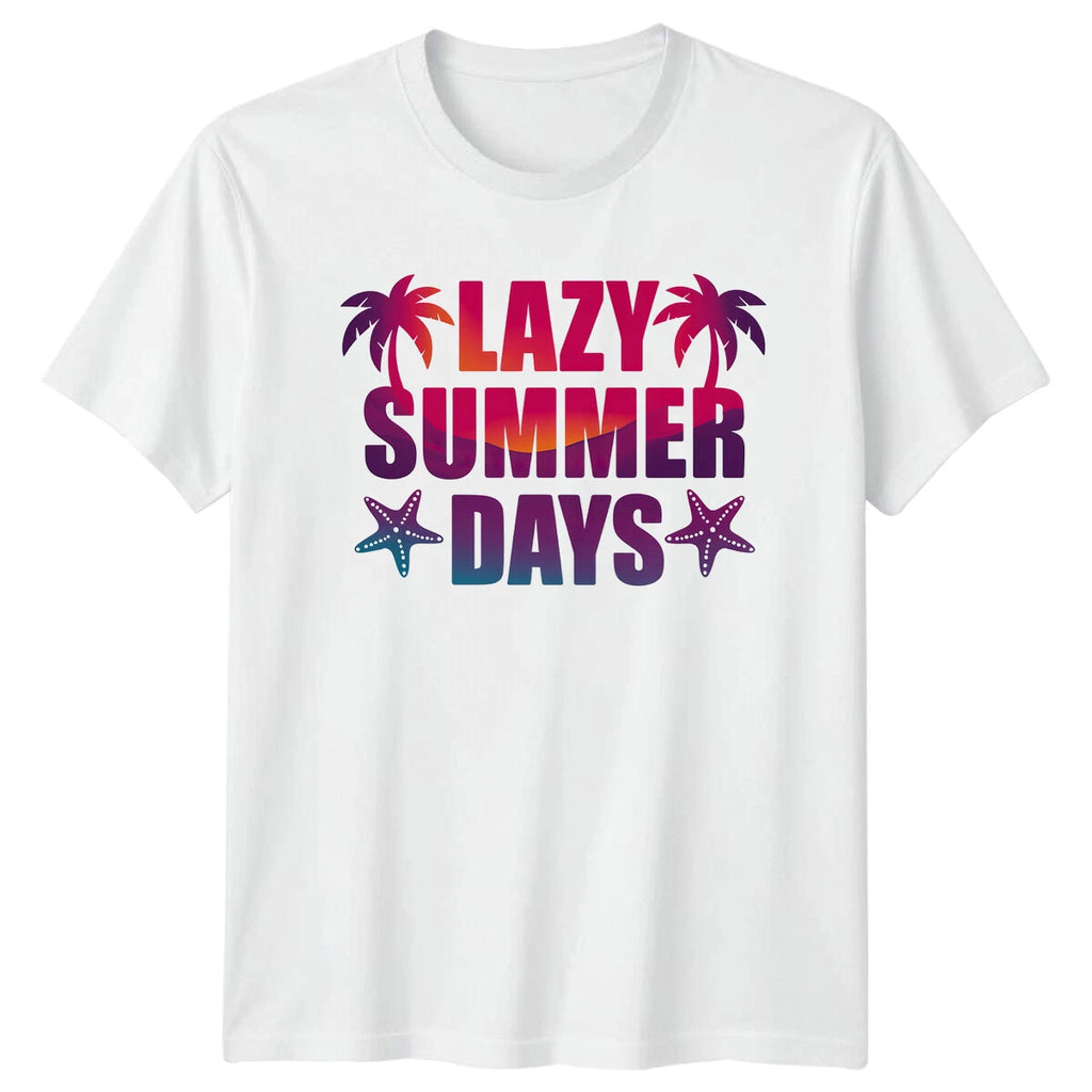 Lazy Summer Days Starfish Summer Mens T-Shirt Womens Graphic Tee Unisex