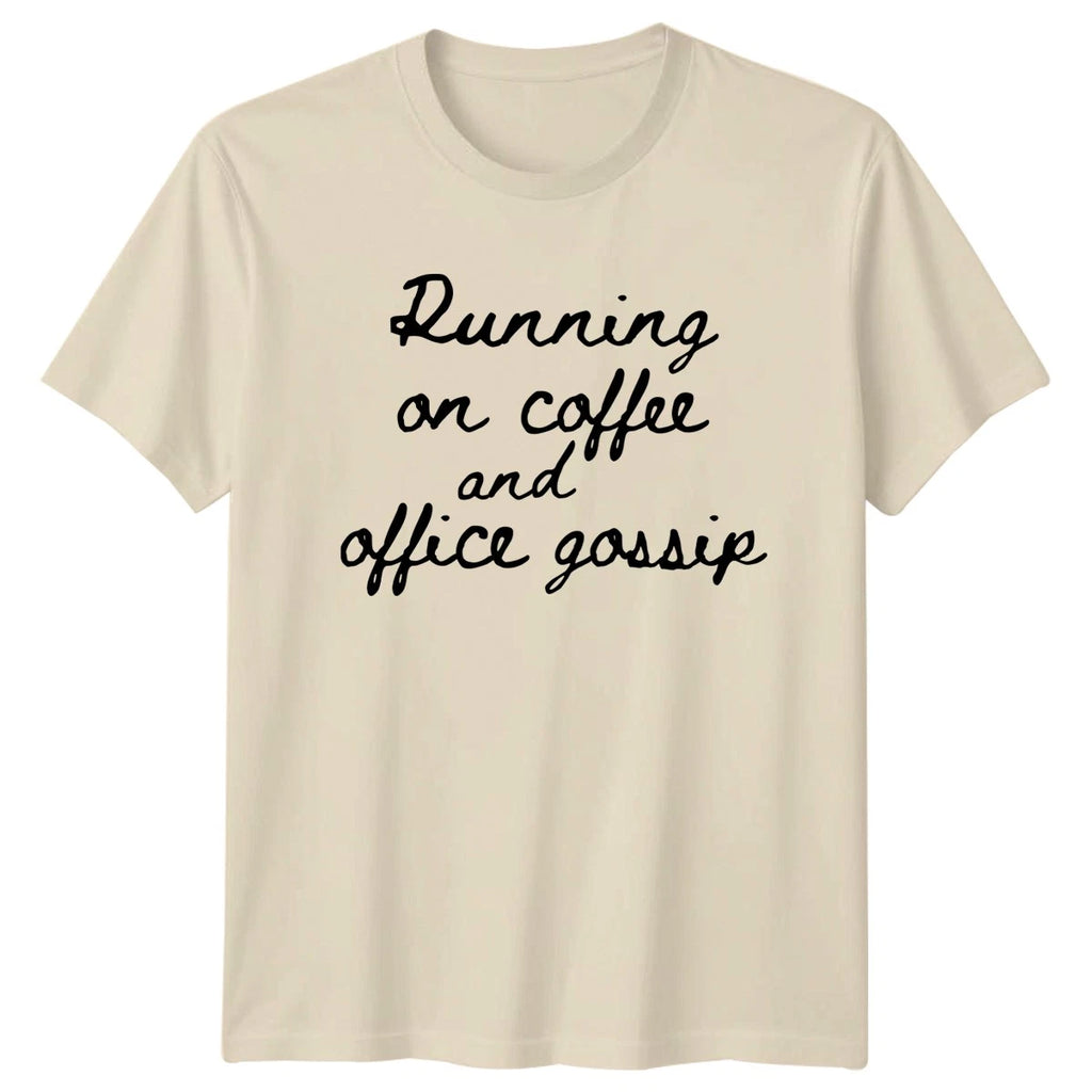 Running On Coffee And Office T-Shirt Coffee Humor Office Gift For Him And Her
