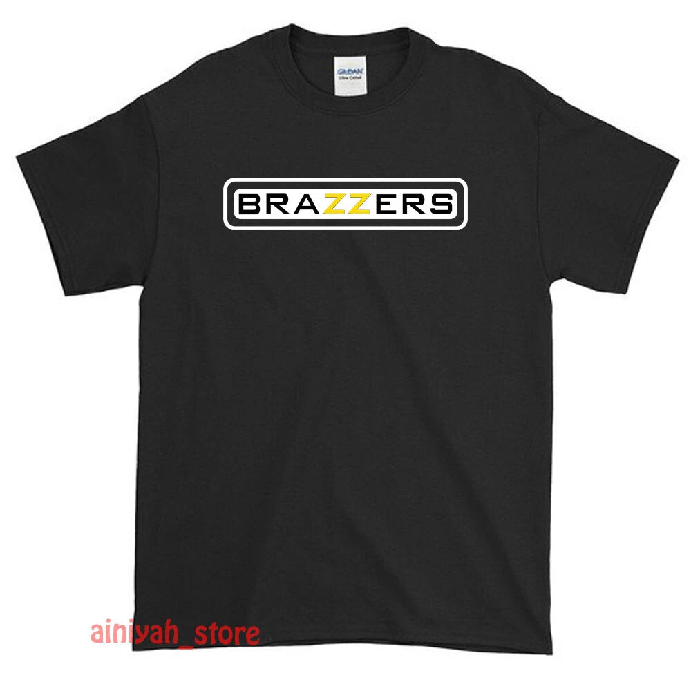 New Shirt BRAZZERS Logo Men's Funny T-Shirt USA Size S-XXL