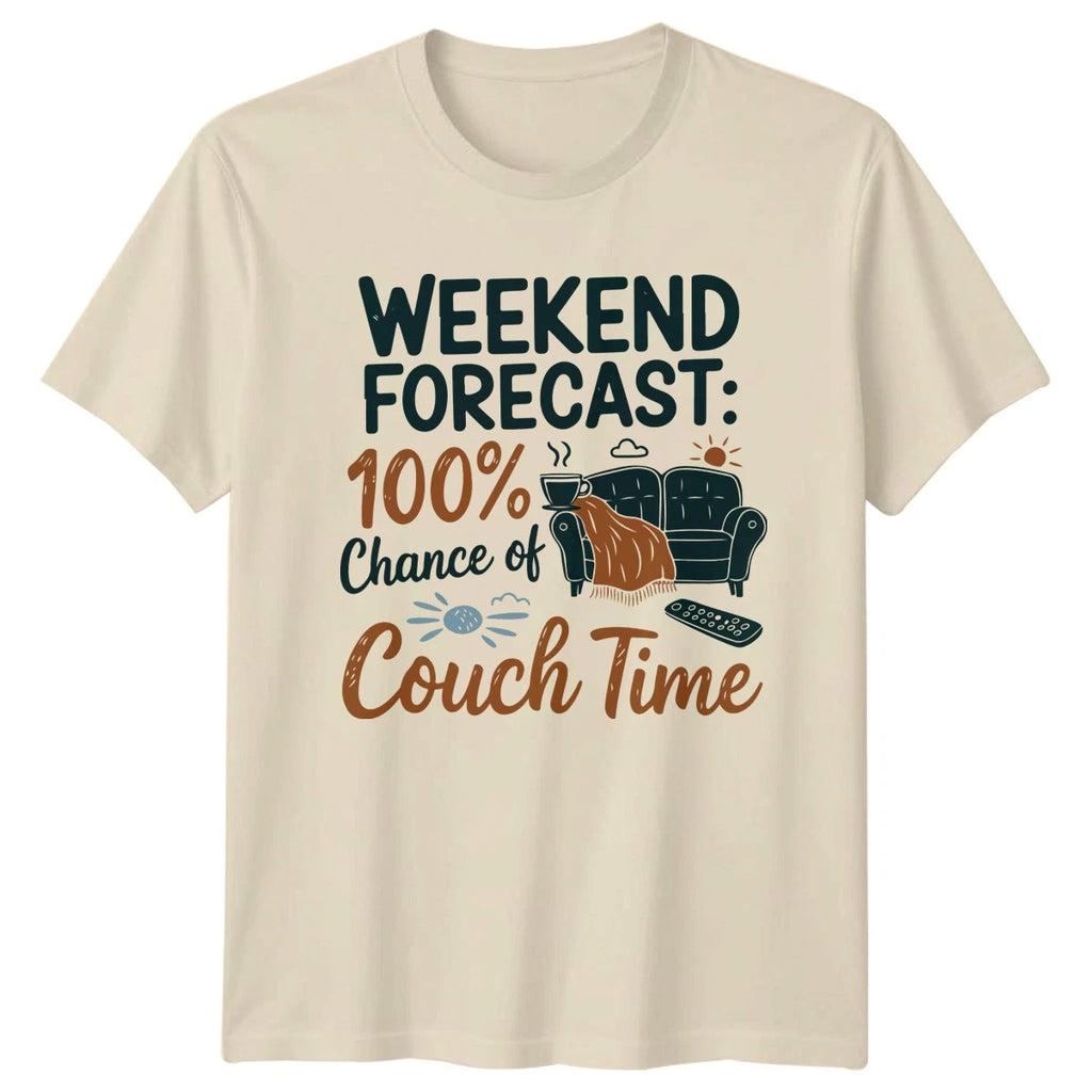 Weekend Forecast 100% Chance Of T-Shirt Homebody Introvert Humor Christmas
