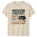 Weekend Forecast 100% Chance Of T-Shirt Homebody Introvert Humor Christmas