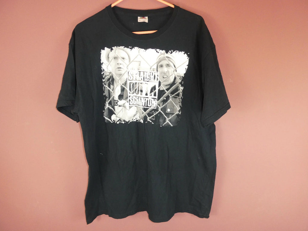 FRUIT OF THE LOOM THE OFFICE STRAIGHT OUTTA SCRANTON BLACK T-SHIRT SIZE  XL