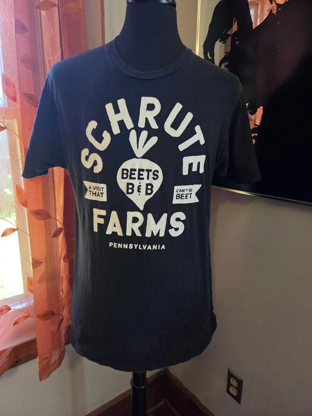 The Office Schrute Farms Beets Black Short Sleeve T Shirt Size Adult Large