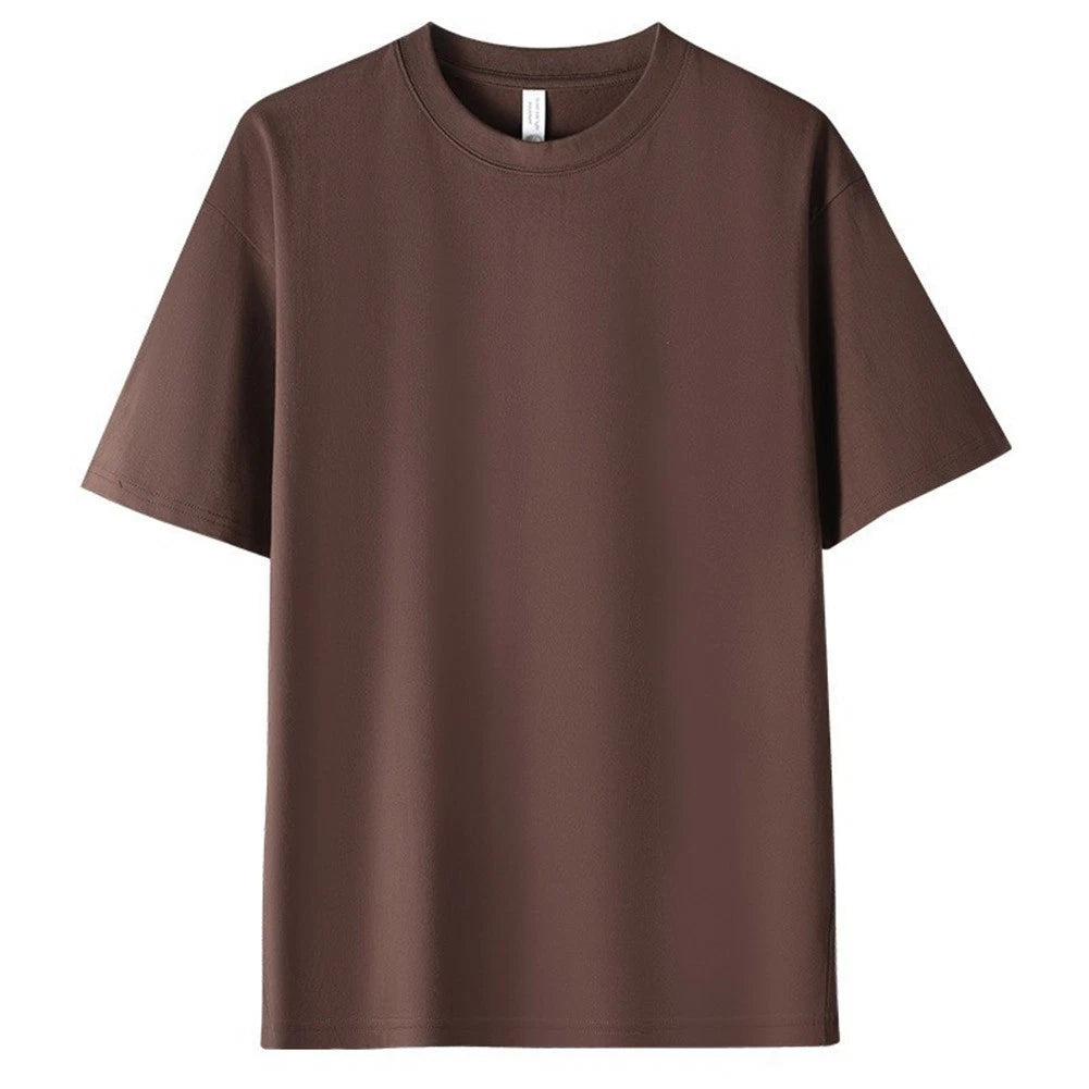 Men's O-Neck Regular Length Short Sleeve Tee Top Loose Fit Casual Style