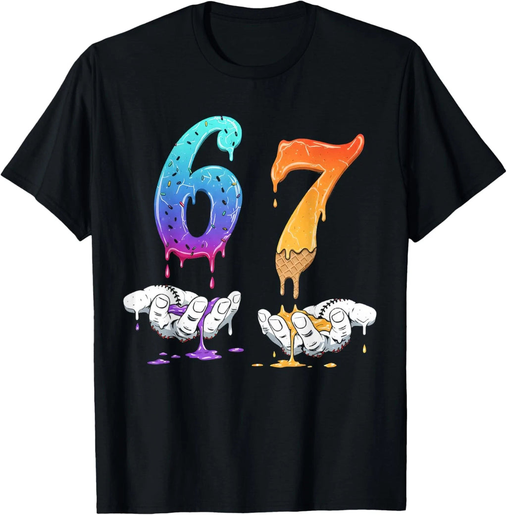 Six Seven Meme Funny 67 Retro Humor Graphic Unisex T-Shirt
