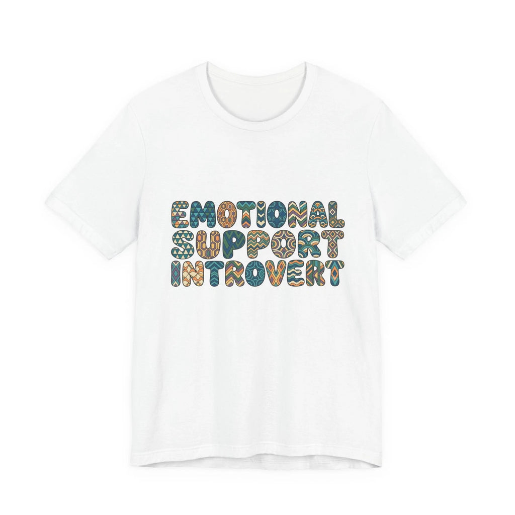 Emotional Support Introvert ESA funny T-Shirt | Retro Pattern Lettering