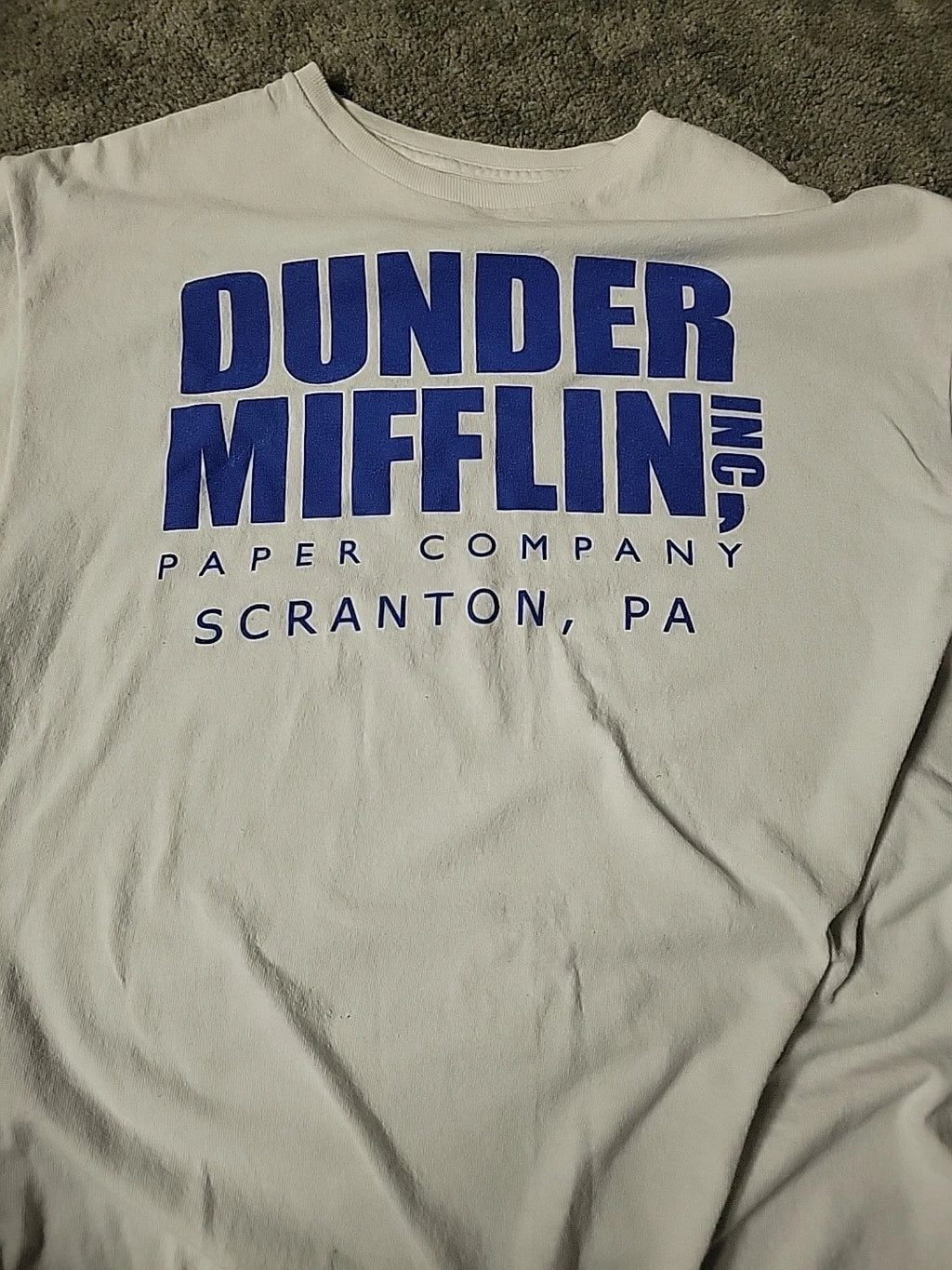 The Office Dunder Mifflin Scranton Mens Small White Cotton Funny TV Show Tee