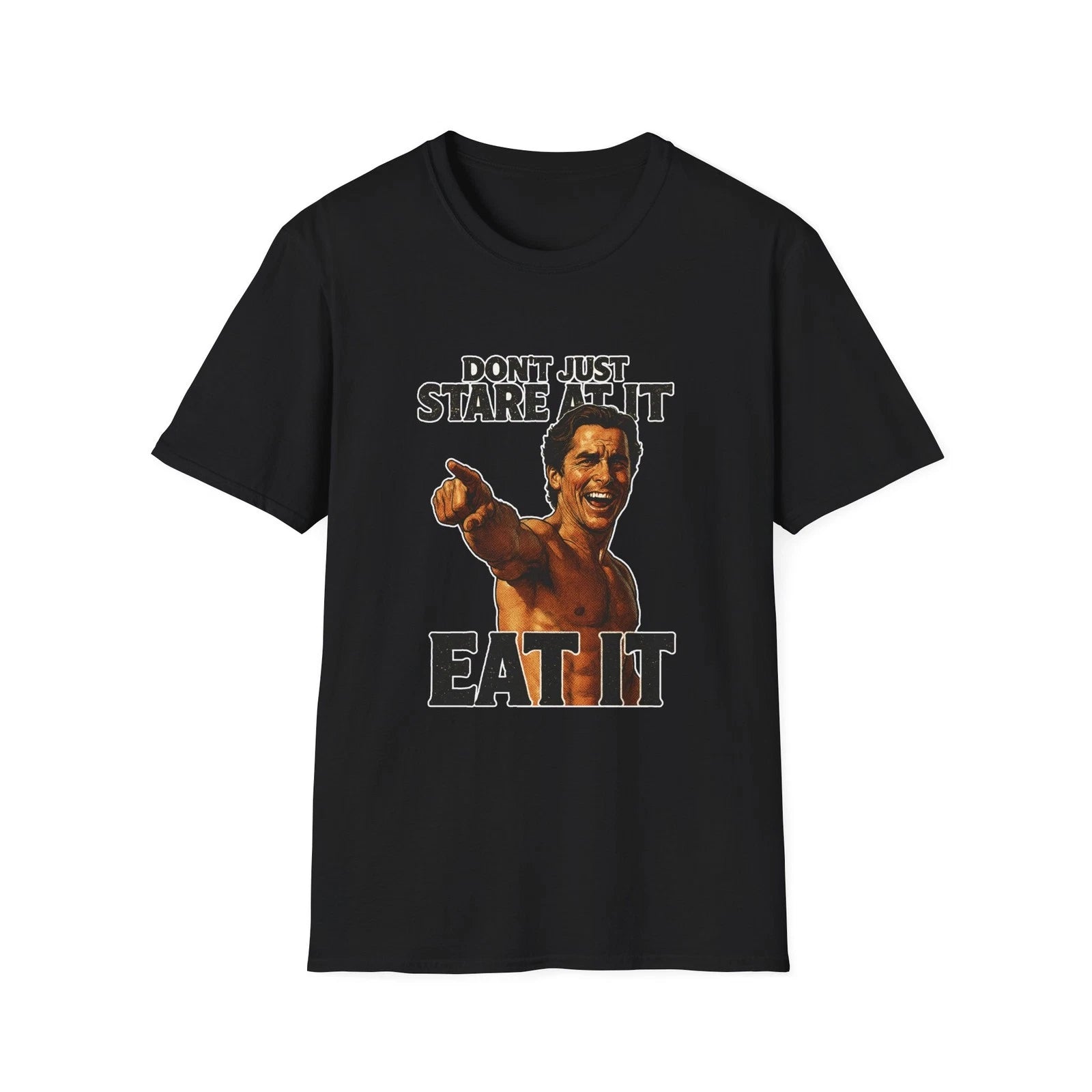 American Psycho Eat It Unisex Softstyle T-Shirt, Patrick Bateman Tee, Movie