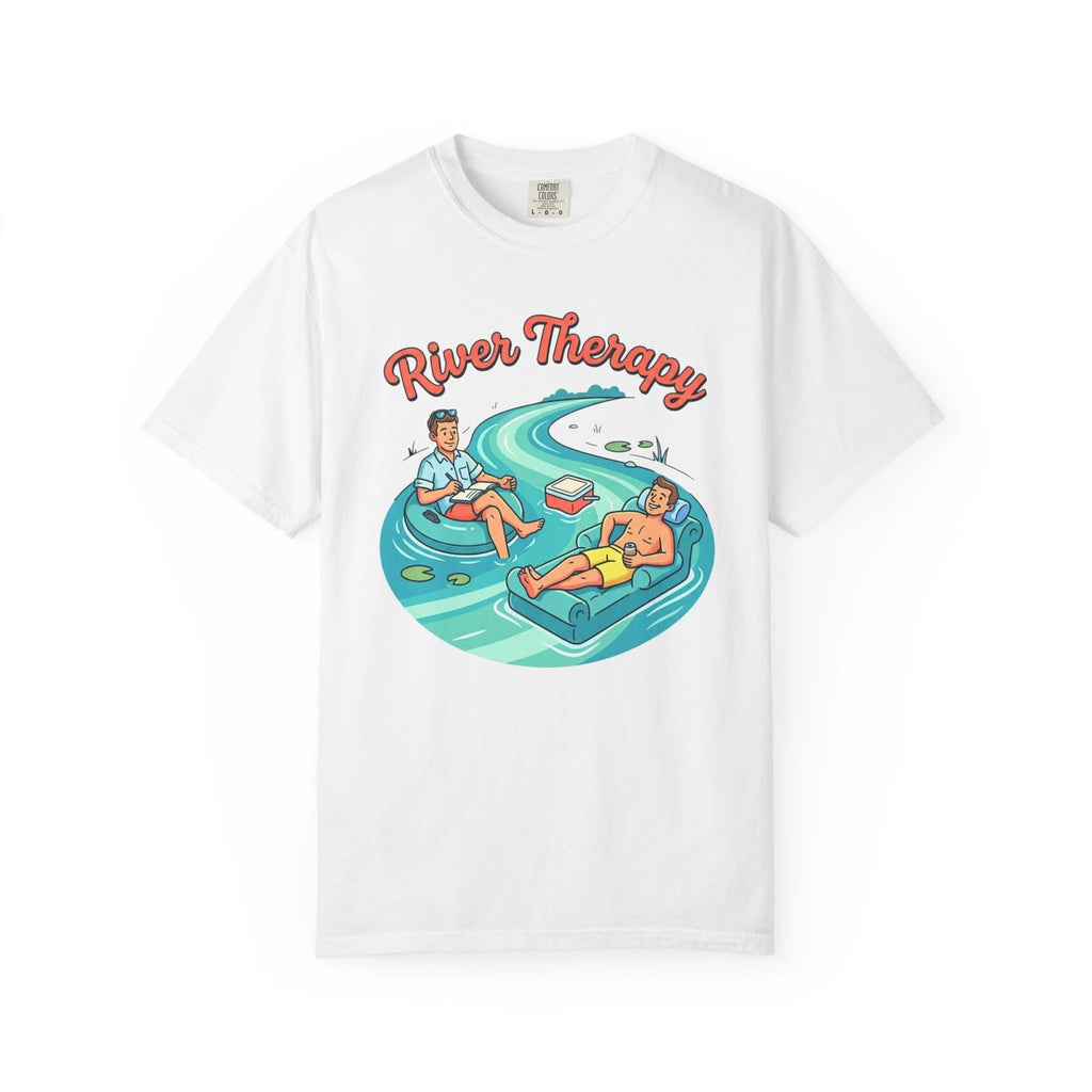 River Therapy T-shirt | Floating Tube Lazy River Illustration