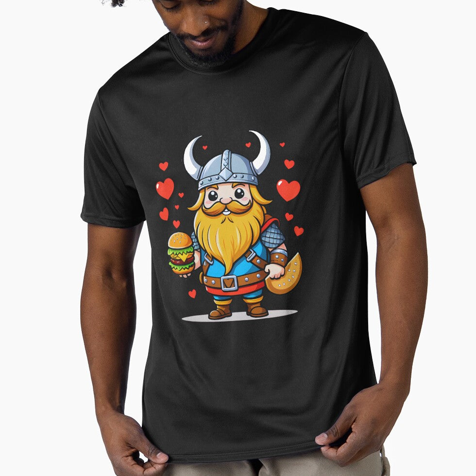 Viking Burger Lover, Kawaii Burger by saloui Unisex , , , Long Sleeve Tee