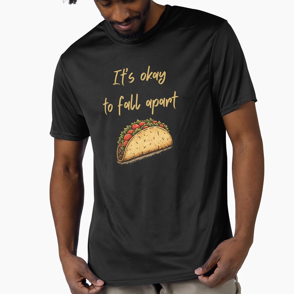 Its Okay To Fall Apart Vintage Taco - Mental Health Humor by DONT ASK CLUB Unisex , , , Long Sleeve Tee