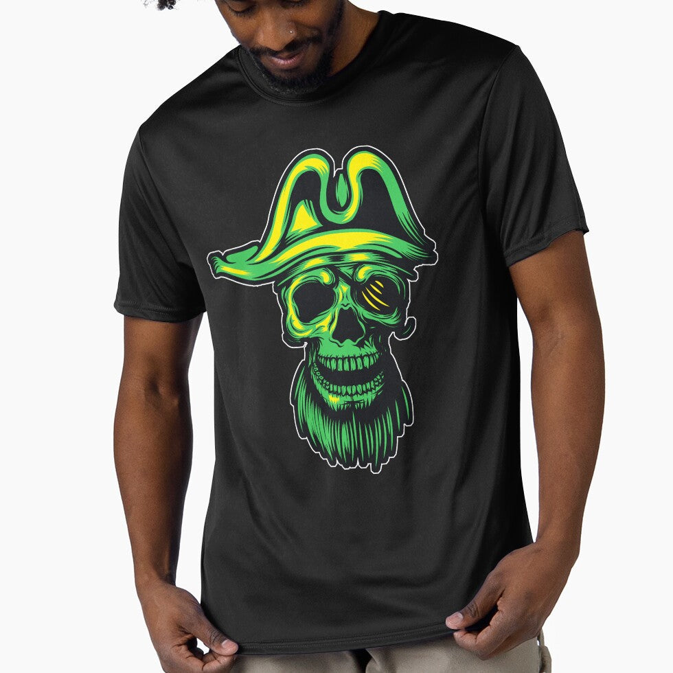 Green Pirate Skull by Fairyjam Unisex , , , Long Sleeve Tee