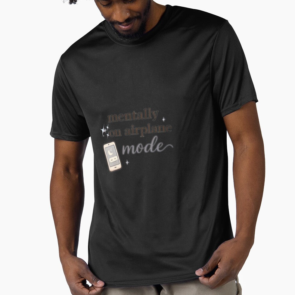 Mentally on Airplane Mode | Funny Introvert Aesthetic Quote Design by AeraArts Unisex , , , Long Sleeve Tee