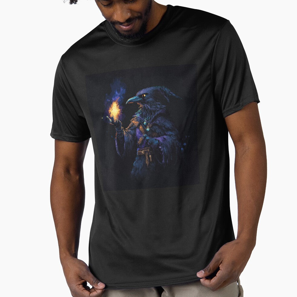 Raven Wizard Pixel Art by Kaos-Bit Unisex , , , Long Sleeve Tee