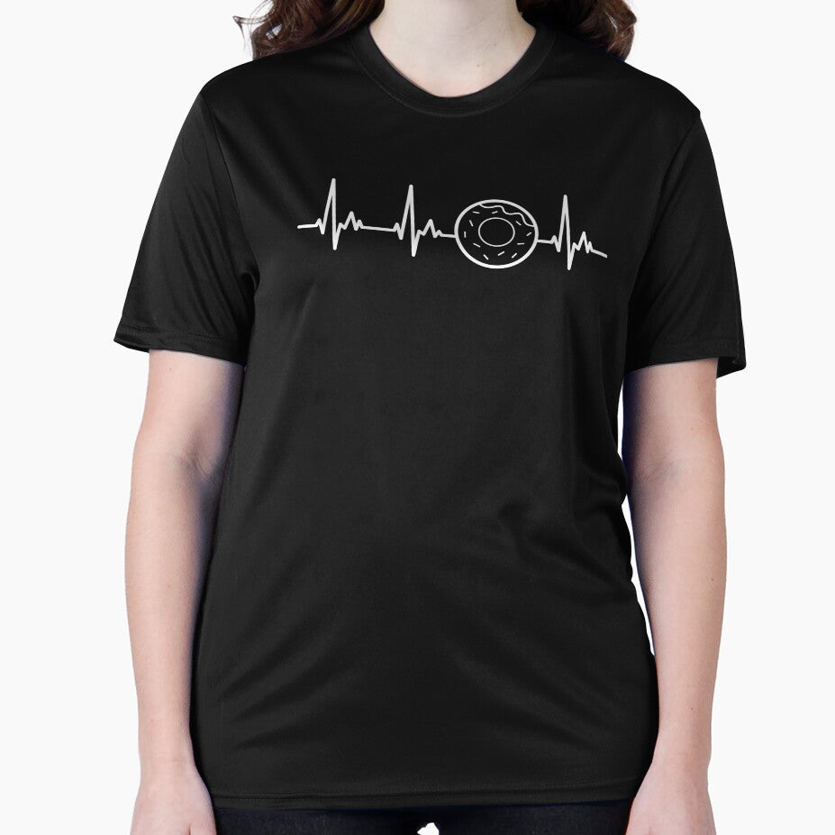 Donut Heartline Design by samshirts Unisex , , , Long Sleeve Tee