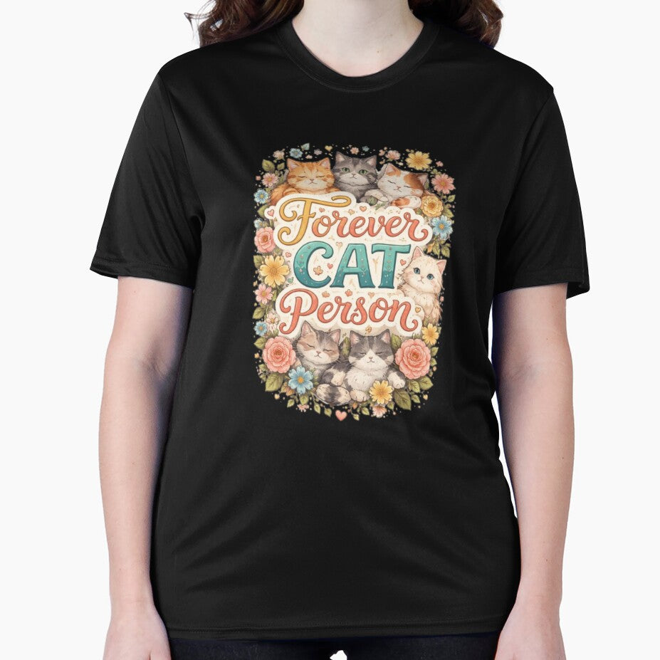 Forever Cat Person Cute Aesthetic Cat Lover Design by Sanika arts