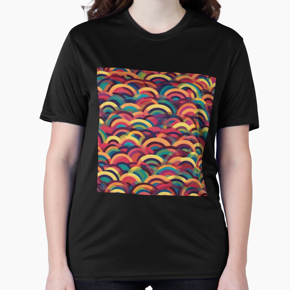 Retro Sequin Rainbow Wave Pattern by pinkal