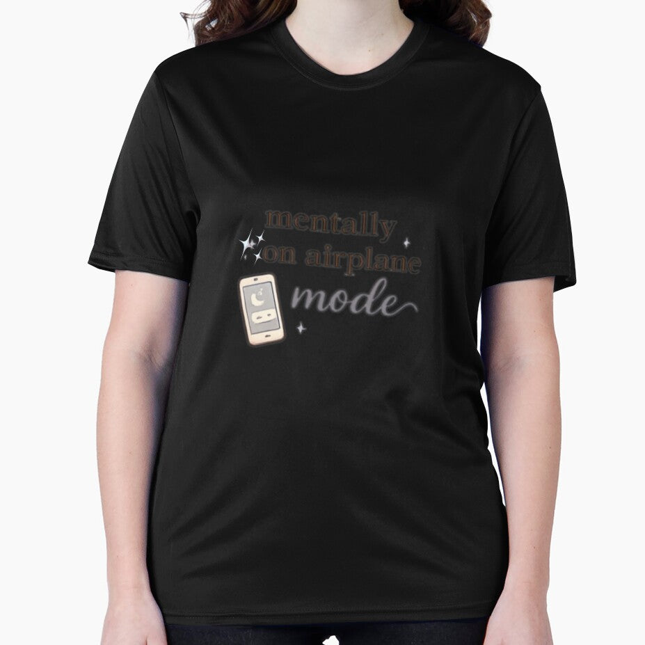 Mentally on Airplane Mode | Funny Introvert Aesthetic Quote Design by AeraArts Unisex , , , Long Sleeve Tee