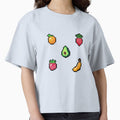 Pixel art fruit sticker pack by wonderxwander Unisex , , , Long Sleeve Tee