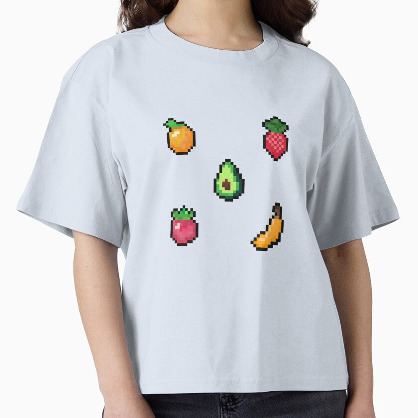 Pixel art fruit sticker pack by wonderxwander Unisex , , , Long Sleeve Tee