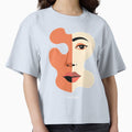 Unapologetic Abstract Face – Modern Feminist Art Minimalist Portrait by printedartgoods