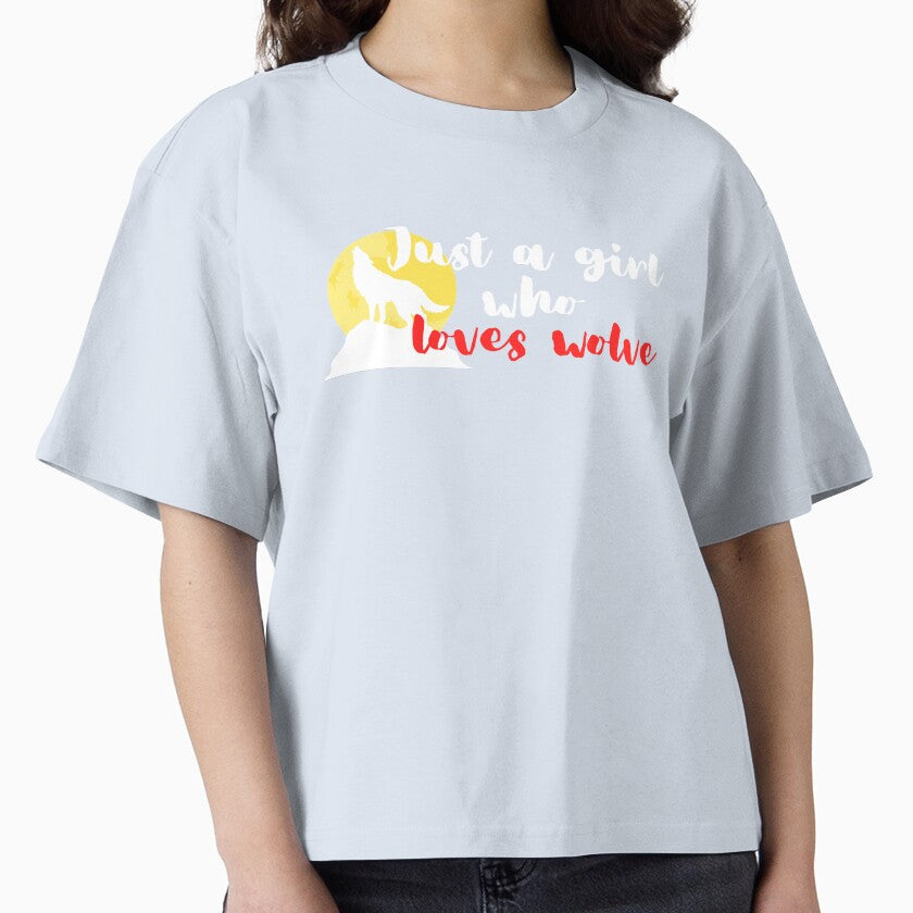 Just a girl who loves wolves by bonus24 Unisex , , , Long Sleeve Tee