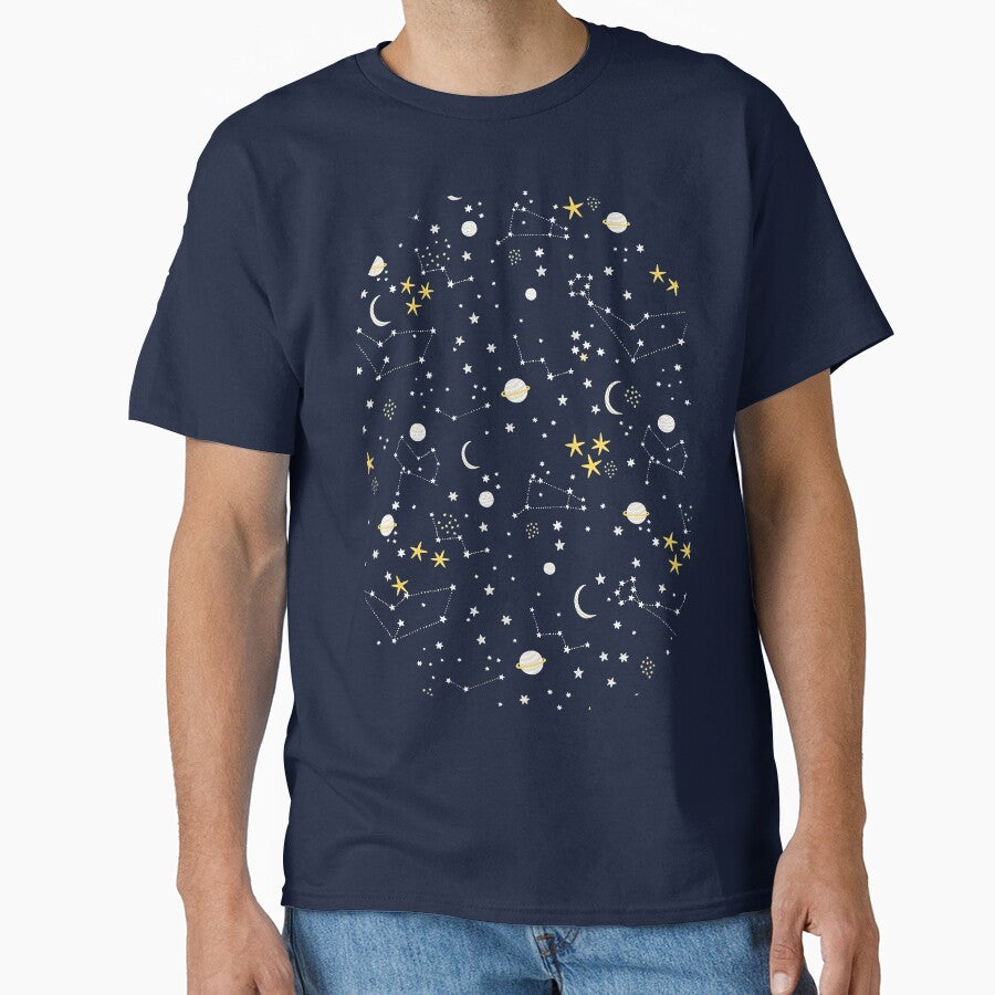 Galaxy - cosmos, moon and stars. Astronomy pattern. Cute cartoon universe design. by kostolom3000