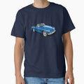 MGB Roadster in mineral blue by candc-retro Unisex , , , Long Sleeve Tee