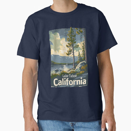 A Vintage Travel Illustration of Lake Tahoe - California by GoodOldVintage