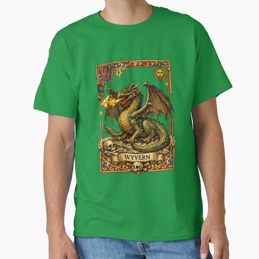 Medieval Wyvern Bestiary Illustration by ITSimagination