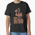 Stay Balanced Stay Sippin Flamingo Wine Tee by JaphstarCreatives