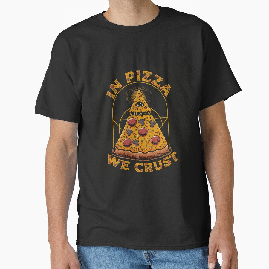 In Pizza We Crust Funny Pizza Lover Foodie by RetroMini2026 Unisex , , , Long Sleeve Tee