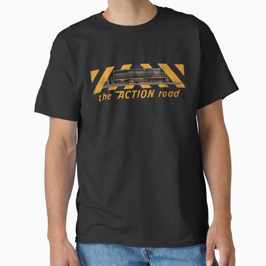 Action Road by Jake's Retro Rails Unisex , , , Long Sleeve Tee
