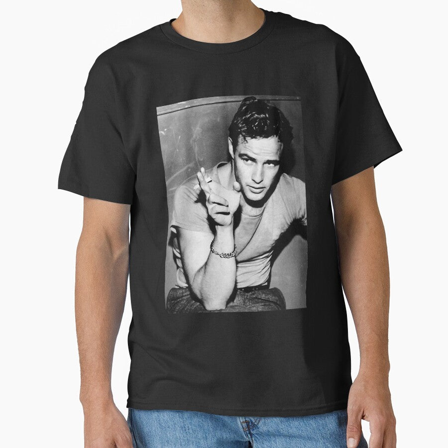Marlon Brando Vintage Old Hollywood Movie Star Retro by Caren Harrell Unisex , , , Long Sleeve Tee
