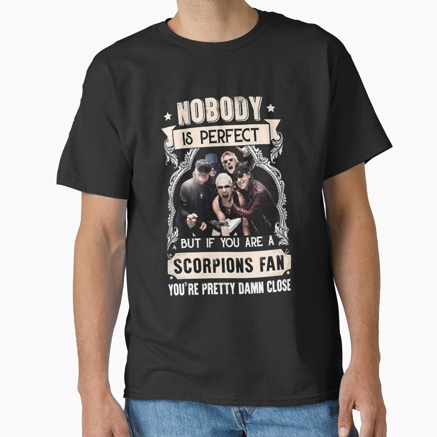 Nobody Is Perfect But If You Are A Scorpions Fan Quote by MindrootEchoart Unisex , , , Long Sleeve Tee