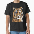 Pixel Tiger Portrait by LilSeashell Unisex , , , Long Sleeve Tee