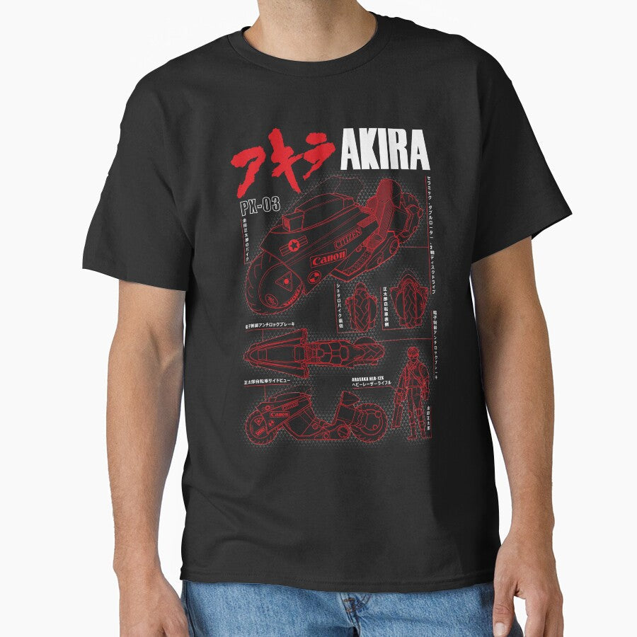AKIRA - Kaneda bike blueprint by Korey Unisex , , , Long Sleeve Tee