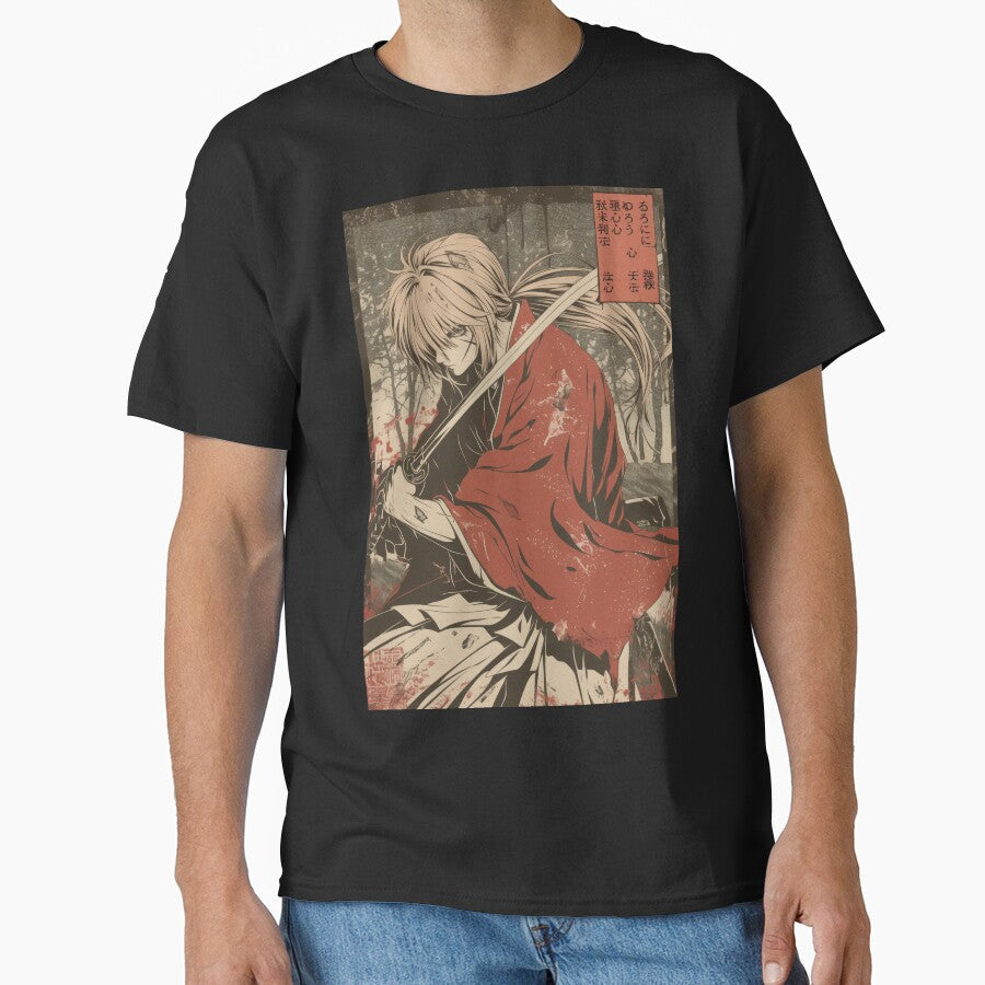 Kenshin Vintage Poster by AnimeArsenalPrints Unisex , , , Long Sleeve Tee
