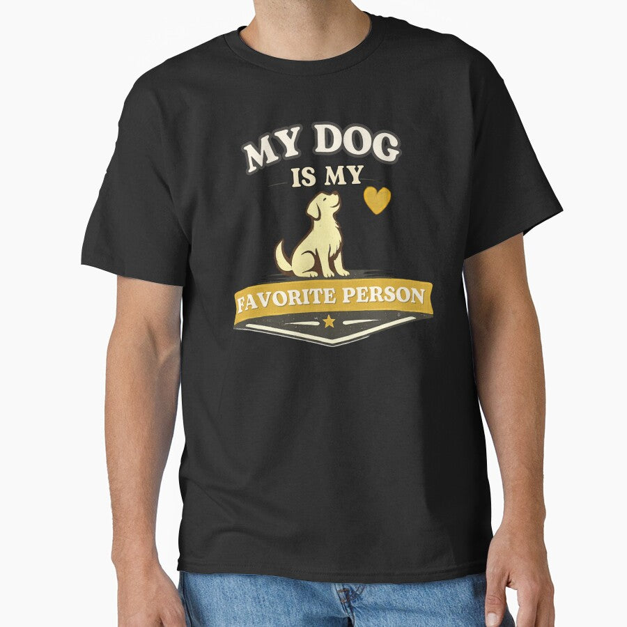 My Dog Is My Favorite Person Shirt – Funny Dog Lover Vintage Graphic Tee by AdicretorDesign