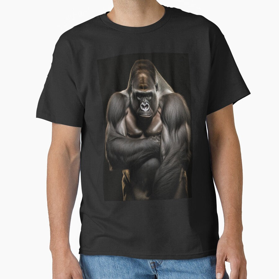 Portrait of a powerful silverback gorilla by RK - Shop