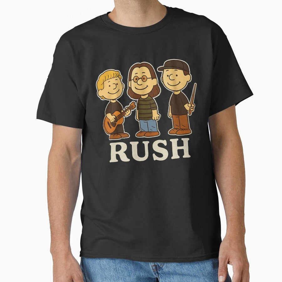 Rush x Peanuts - Geddy Lee, Lifeson-Peart, Rush, Rush tour 2026 by viletajean-luc Unisex , , , Long Sleeve Tee