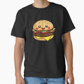 Kawaii Happy Cheeseburger Cute Fast Food Burger by Teetee94