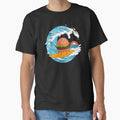 The Great Burger Wave by Artthree Unisex , , , Long Sleeve Tee