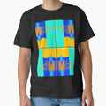 Vibrant music abstract minimalist guitar exotic summer blue - sunny gift for guitarists musicians and minimalist music and guitar lover by Ralek