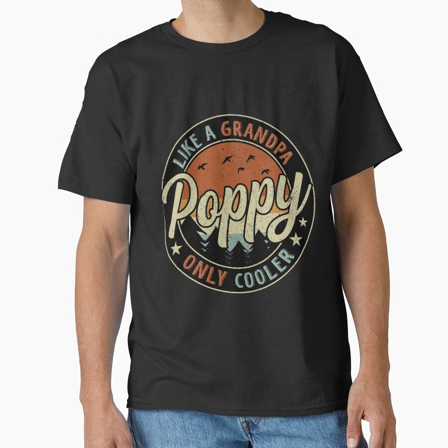 Poppy Like A Grandpa Only Cooler Vintage Retro by RetroStyle247 Unisex , , , Long Sleeve Tee