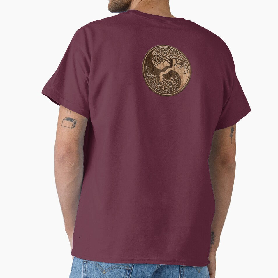Rough Wood Grain Effect Tree of Life Yin Yang by JeffBartels