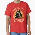 Think Fasta Eat Pasta - Funny Hungry Cat by Snouleaf